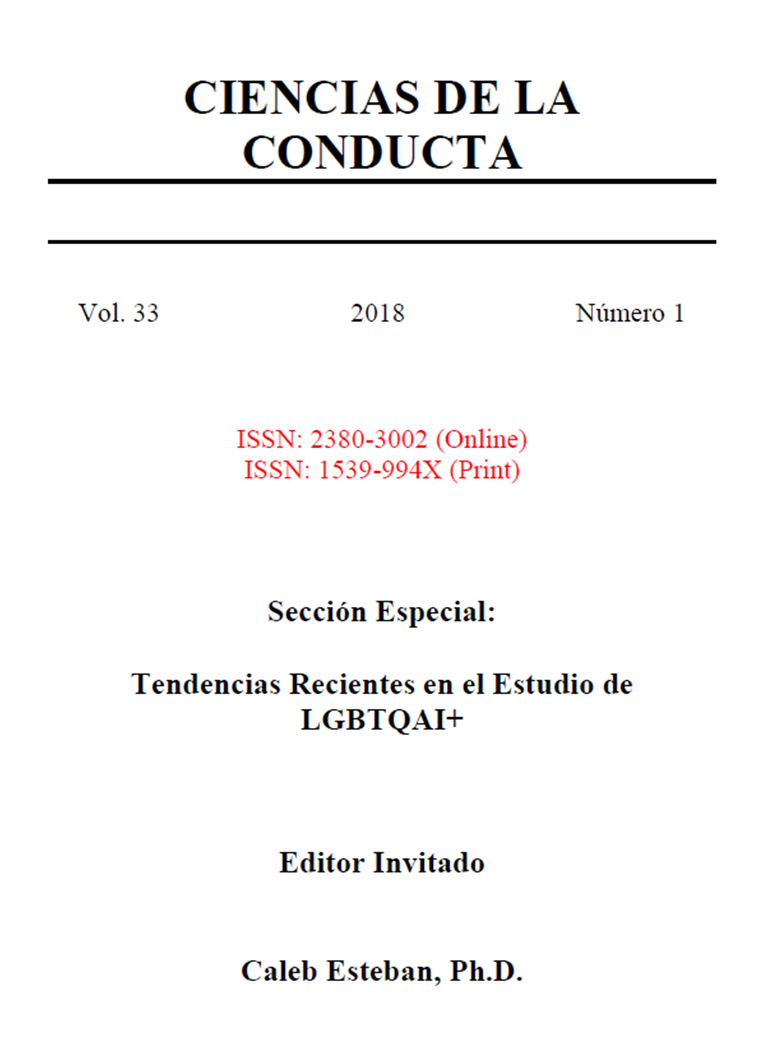 					Ver Vol. 33 Núm. 1 (2018): Sección Especial: Tendencias Recientes en el Estudio de LGBTQAI+
				